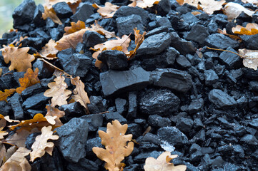 Coal fuel. Fuel energy resources. Coal mining