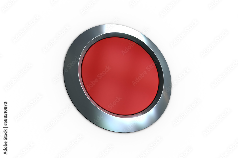Poster digitally generated red push button