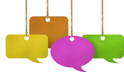 Various speech bubbles