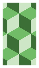 Green cube shapes over white background