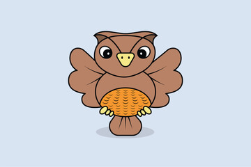 Gufo cartoon vector design for kids