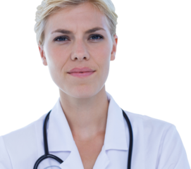 Confident doctor looking at camera