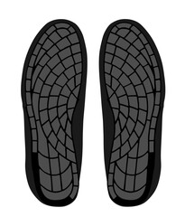 Sole shoes vector illustration isolated on white background. Footwear symbol. 