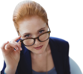 Portrait of businesswoman wearing eyeglasses