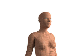 Composite image of brown 3d woman