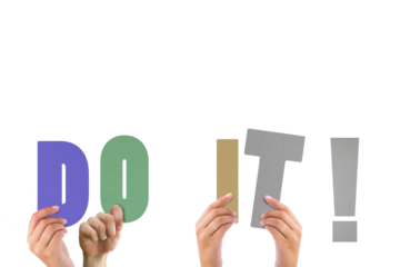 Hands holding up do it