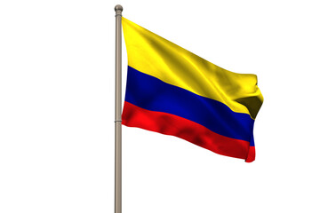 Fototapeta na wymiar Digitally generated colombia national flag