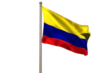 Foto op Canvas Digitally generated colombia national flag © vectorfusionart