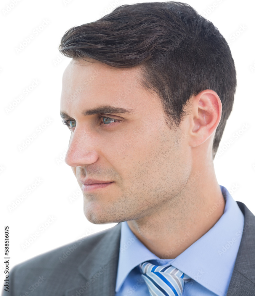 Poster Businessman with colleagues behind