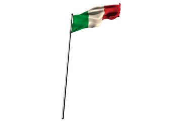 Fototapeta premium Low angle view of waving Italian flag