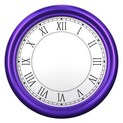 Purple wall clock without clock hands