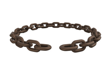 Obraz premium 3d image of broken metallic chain