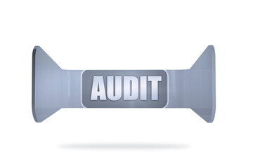 Audit banner on abstract screen