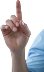 Sierkussen Cropped hand of man gesturing © vectorfusionart