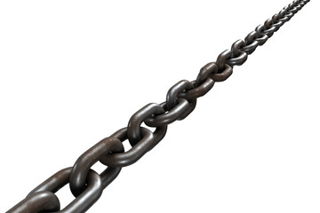 Closeup 3d image of silver chain