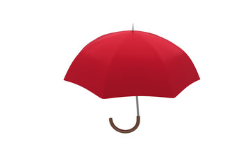 Computer graphic image of red umbrella