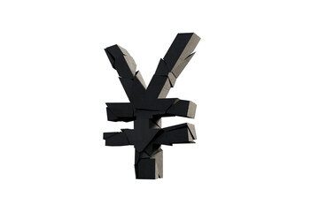 Fototapeta premium 3d illustration of Yen symbol 