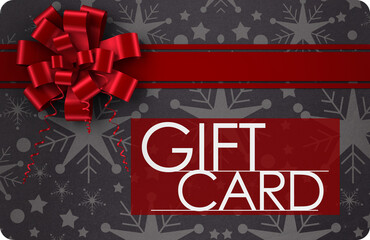 Gift card with festive bow