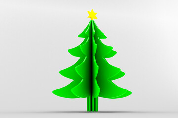 Fototapeta premium Christmas decoration against white background
