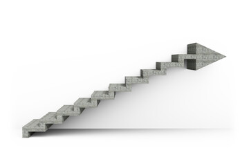 Composite image of steps moving up