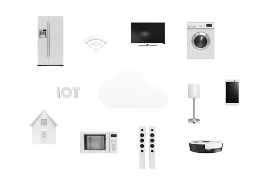 Digital composite image of home appliances