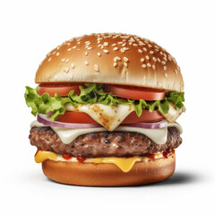 Burger isolated image on white background