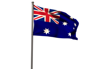 Flag of Australia on pole
