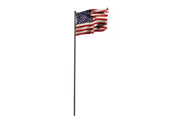 Obraz premium Flag of America on pole