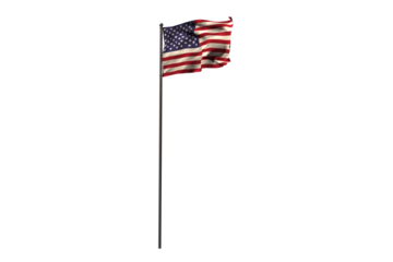 Flag of America on pole