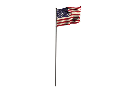 Naklejki Flag of America on pole