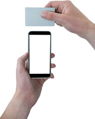 Man using mobile phone