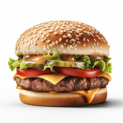 Burger isolated image on white background