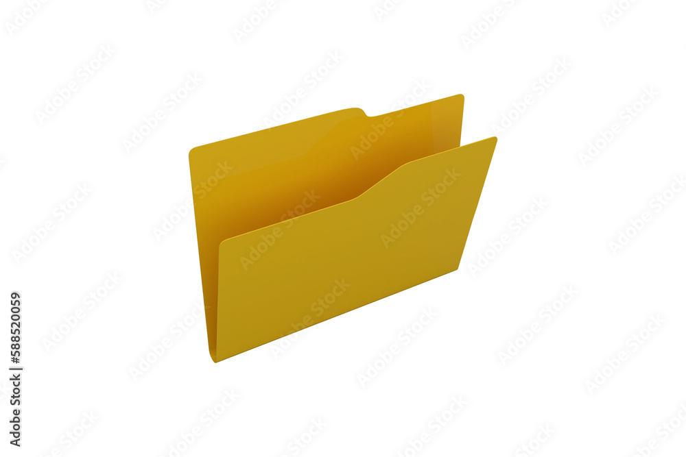 Poster Digitally generated image of empty folder