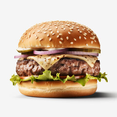 Burger isolated image on white background