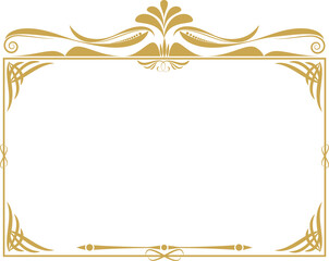Certificate Border Frame Template. Calligraphic Vintage Design Elements 2