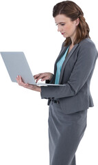 Businesswoman using laptop computer