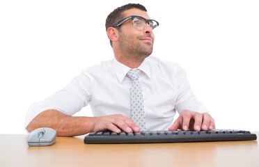 Businessman working at his desk