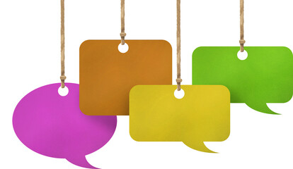 Various speech bubbles