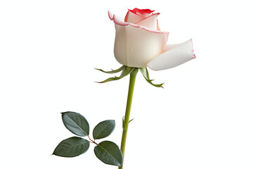 White rose on a white background