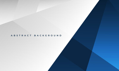 White and blue modern abstract background. Dark blue and white abstract banner with geometric shapes. Vector illustration