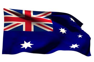 Fototapeta premium Digitally generated australia national flag