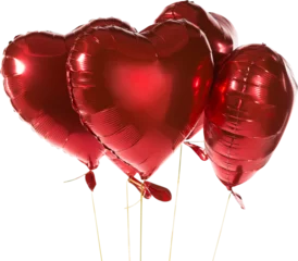  Red heart shape balloons © vectorfusionart