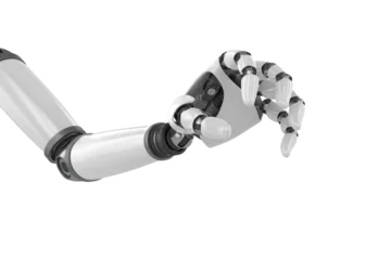 Stoff pro Meter Digital image of robot hand © vectorfusionart