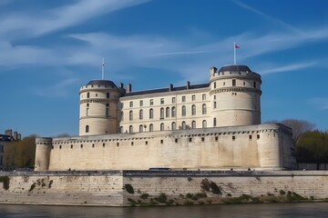 A castle with a flag on top Generative AI