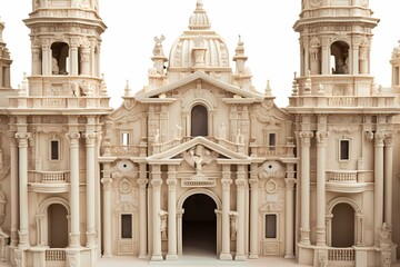 Obraz premium A large ornate building with a domed roof Generative AI