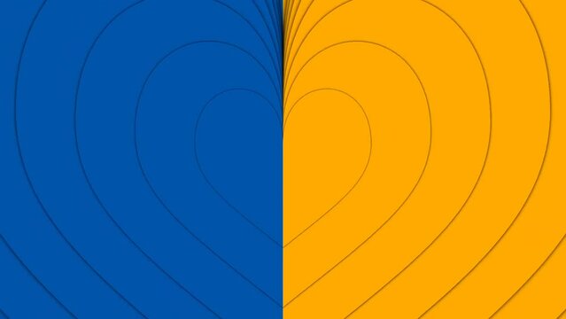 Heart shape animation in two colors