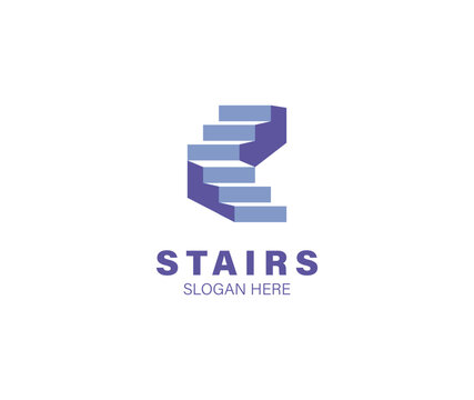 Stairs logo design sign 