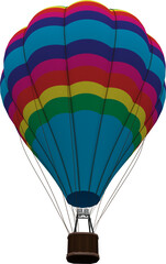 Colorful patterned hot air balloon