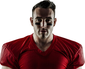 American football player looking at camera