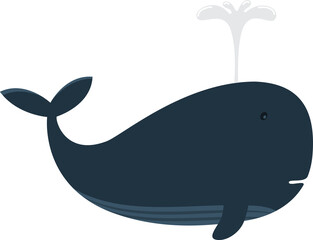 Whale Spraying Water